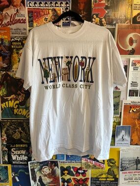 Fruit of the Loom White "New York World Class City" Graphic Tee